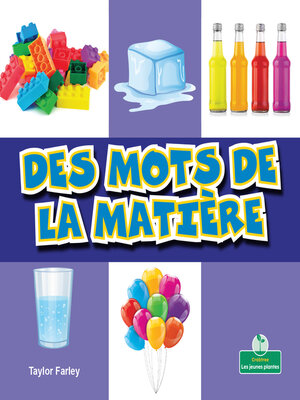 cover image of Des mots de la matière (Matter Words)